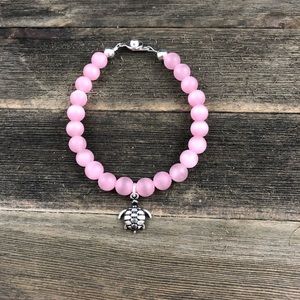 Pink Sea Glass Bracelet